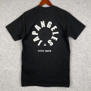 Japangeles Shirt Size M Black Crewneck Short Sleeve T-Shirt Spell Out